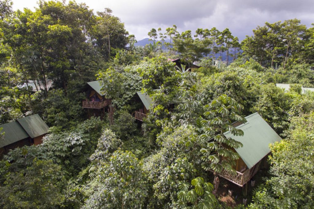 Die „La Tigra“ Lodge in Costa Rica von oben.